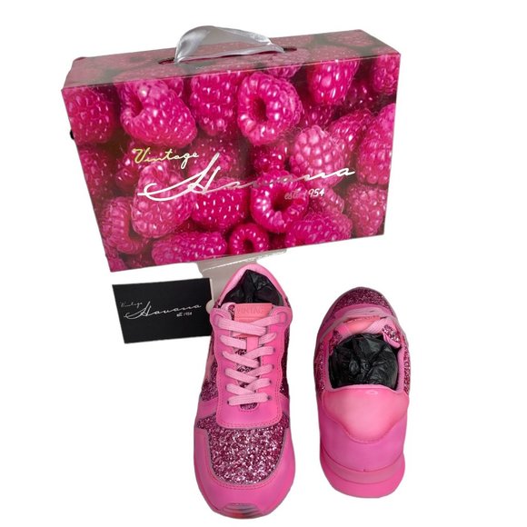🎀 VINTAGE HAVANA HOT PINK Leather Splendid Sneakers With Embellishments  6.5 🎀 - Picture 7 of 11